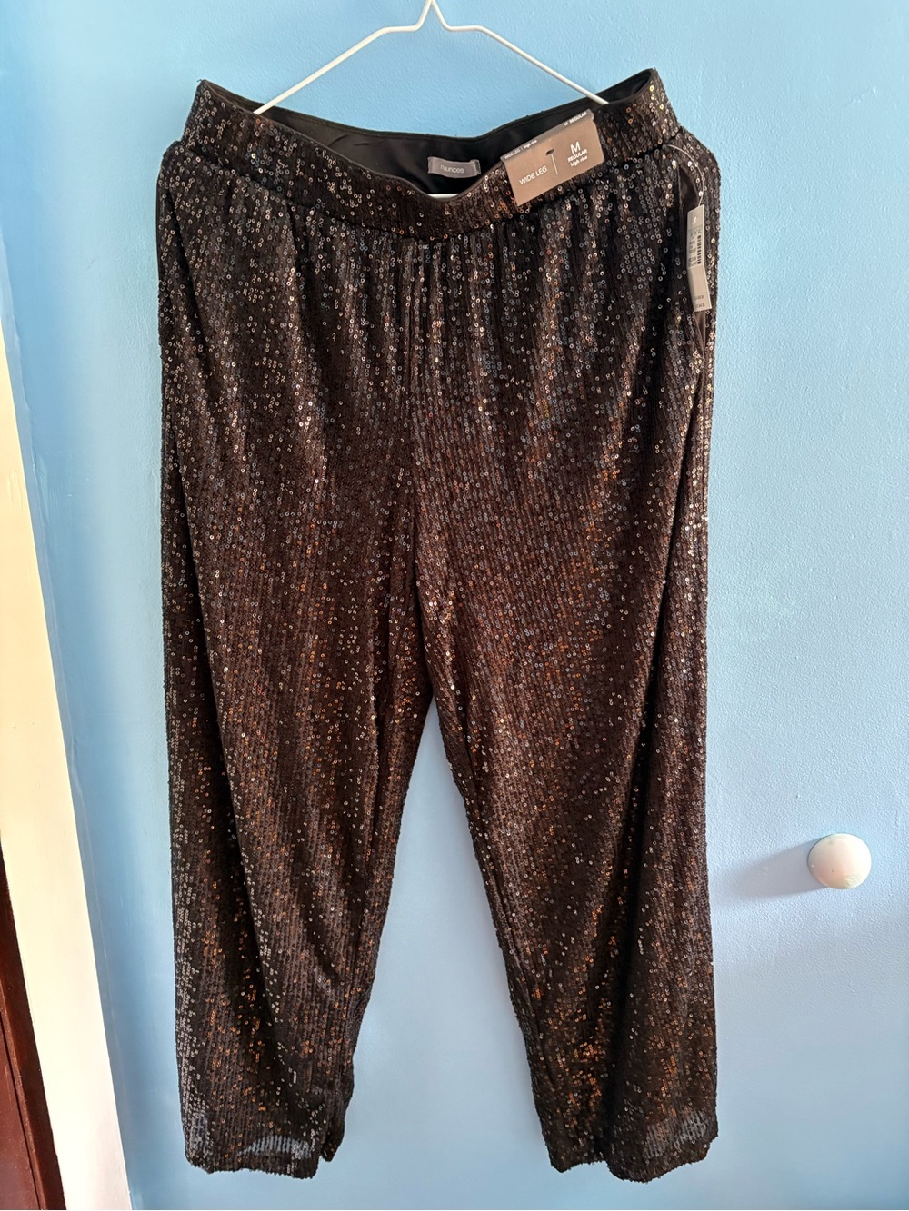 Maurices Black Sparkle Wide Leg Pants